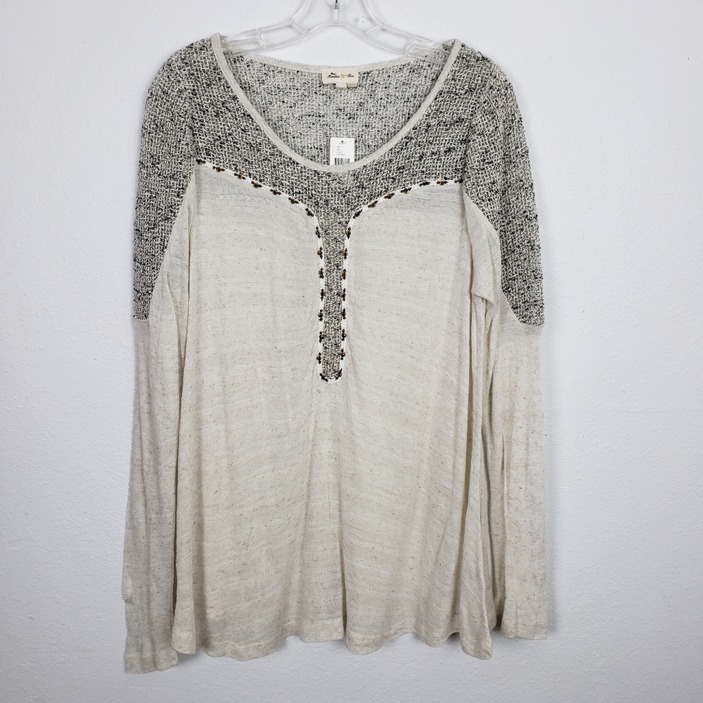 NWOT Anthropologie | meadow rue clorinde cream top